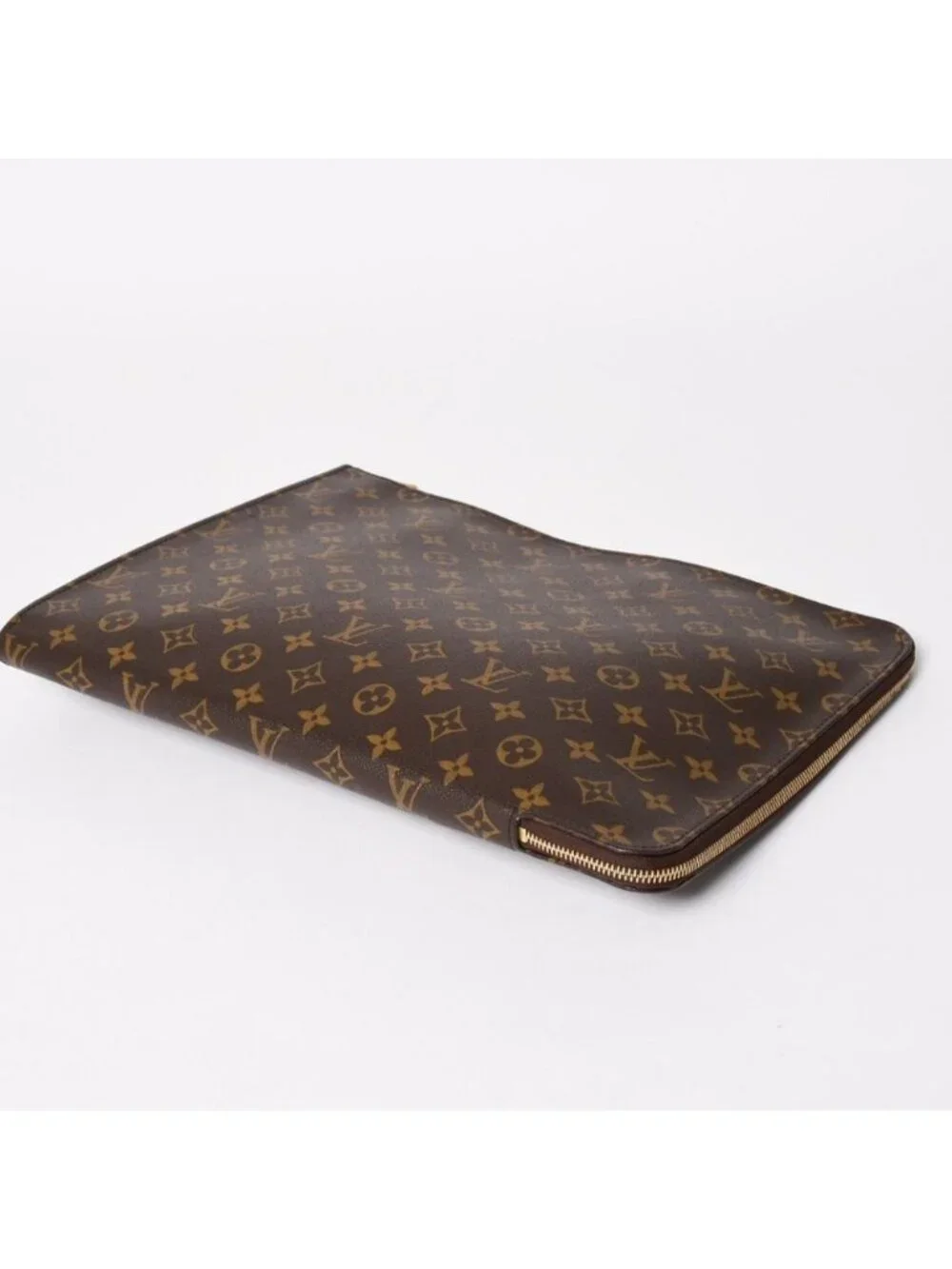 Louis Vuitton Clutch Poche Document Monogram Gold